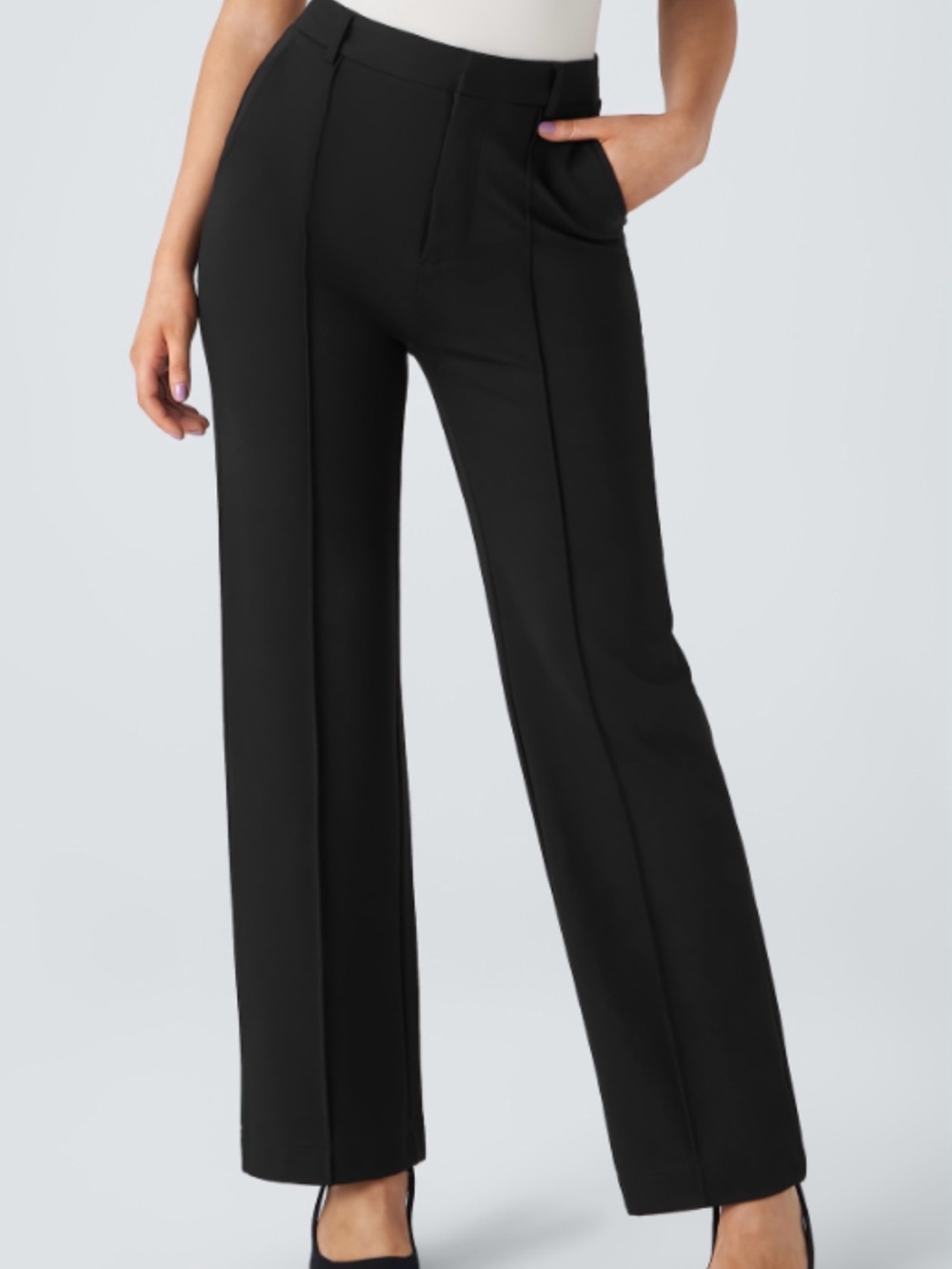 HALARA Black Wide-Leg Pants